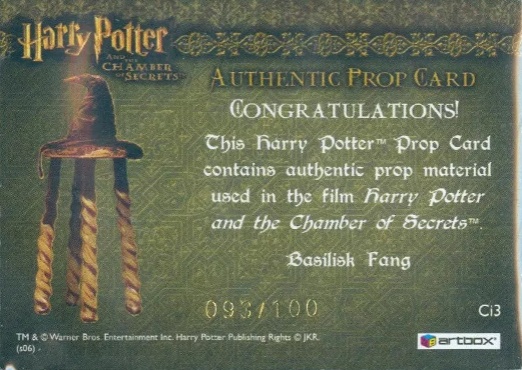 Ci3 - Basilisk's Fang - Back