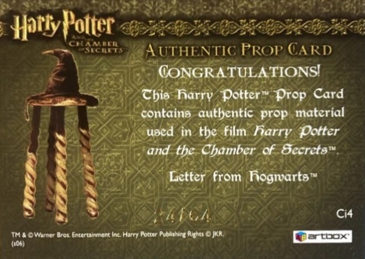 Ci4 - Letter from Hogwarts - Back