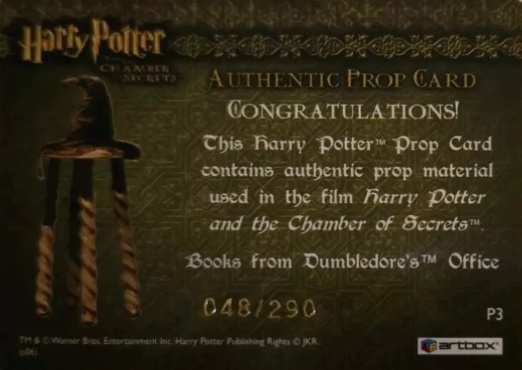 P3 - Books from Dumbledore's Office - Back