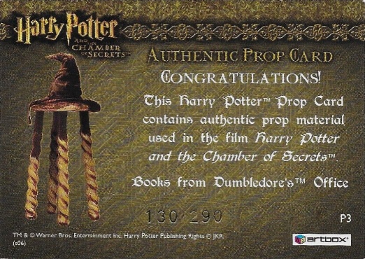 P3 - Books from Dumbledore's Office - Back