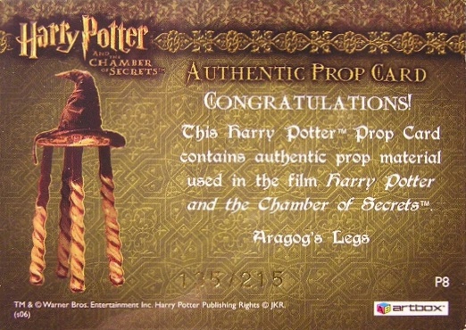 P8 - Aragog's Legs - Back