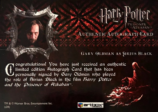 Gary Oldman as sirius Black - Back