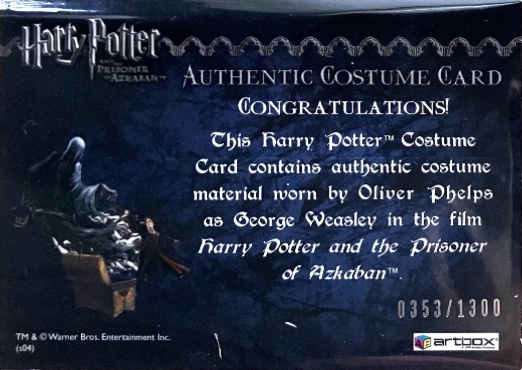 George Weasley's Red Quidditch Costume - Back