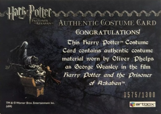 George Weasley's Red Quidditch Costume - Back