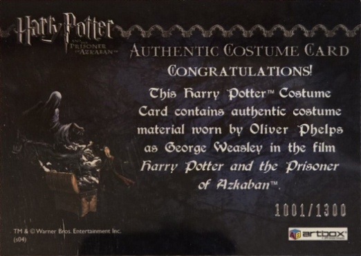 George Weasley's Red Quidditch Costume - Back