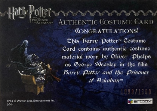 George Weasley's Red Quidditch Costume - Back