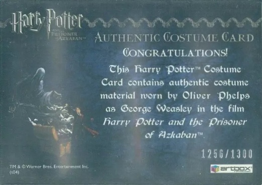 George Weasley's Red Quidditch Costume - Back