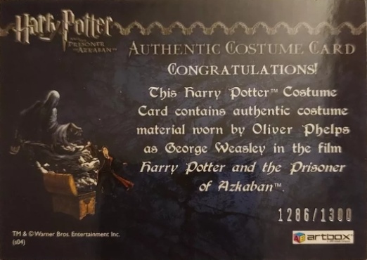 George Weasley's Red Quidditch Costume - Back