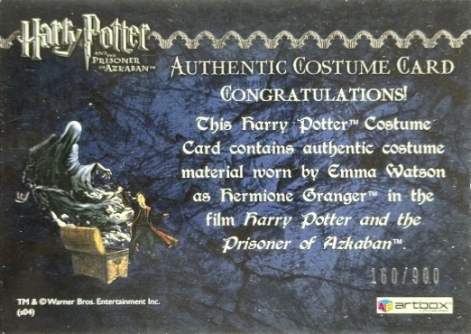 Hermione Granger's Black School Robe - Back