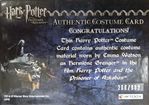 Hermione Granger's Black School Robe - Back