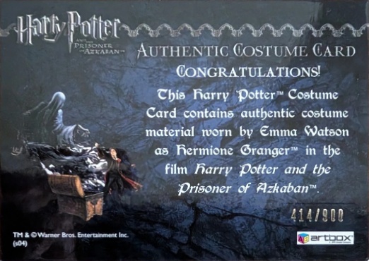 Hermione Granger's Black School Robe - Back