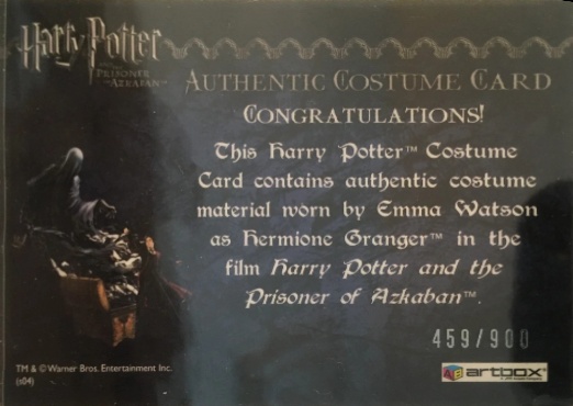 Hermione Granger's Black School Robe - Back