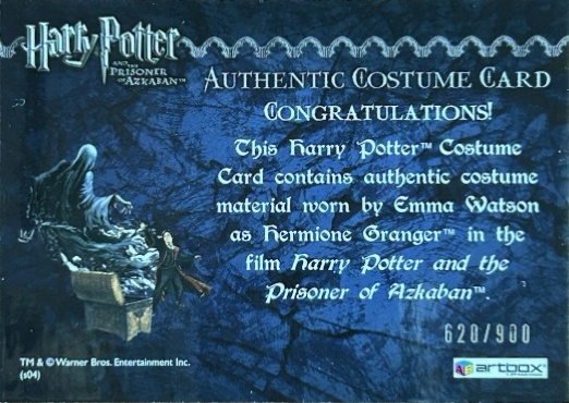 Hermione Granger's Black School Robe - Back