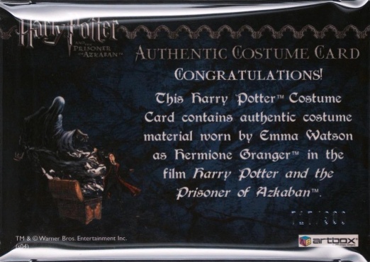 Hermione Granger's Black School Robe - Back