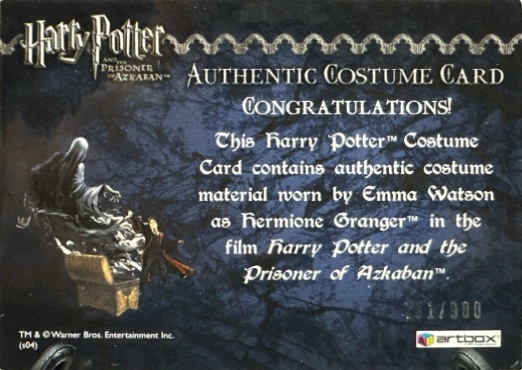 Hermione Granger's Black School Robe - Back