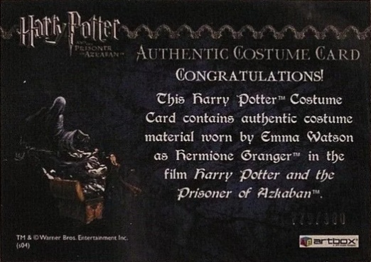 Hermione Granger's Black School Robe - Back