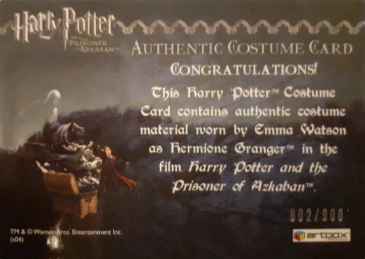 Hermione Granger's Black School Robe - Back