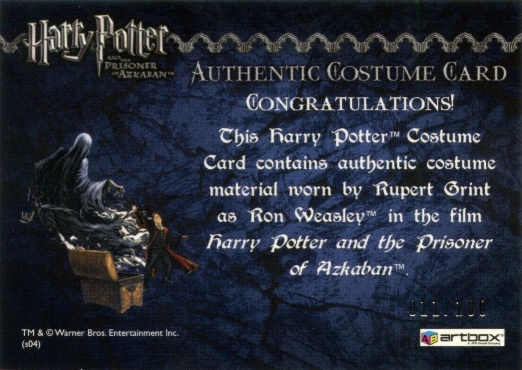 Ron Weasley's Black Cloak - Back