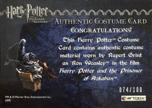 Ron Weasley's Black Cloak - Back