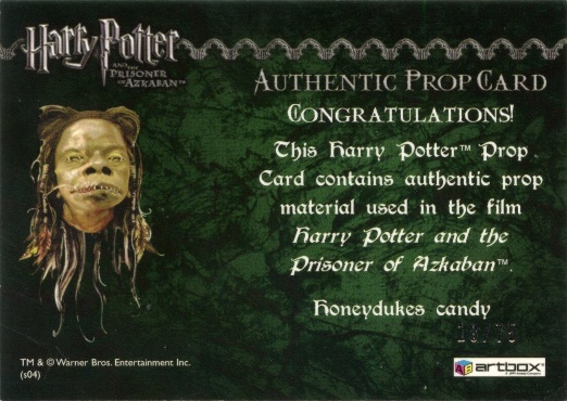 Honeydukes Candy - Back