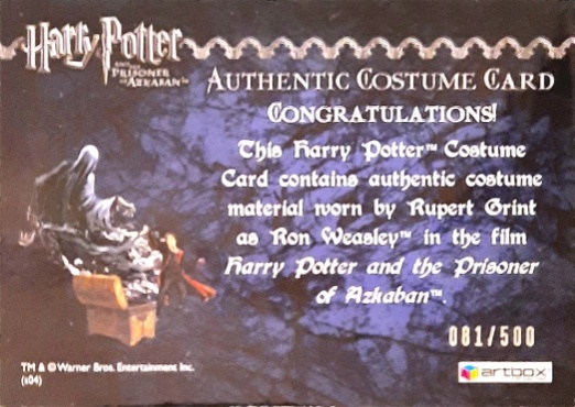 Ron Weasley's Black Cloak - Back