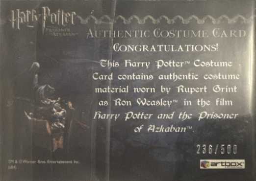 Ron Weasley's Black Cloak - Back