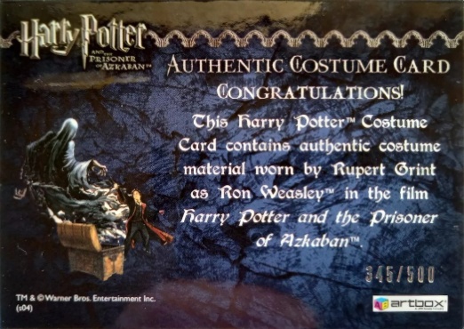 Ron Weasley's Black Cloak - Back