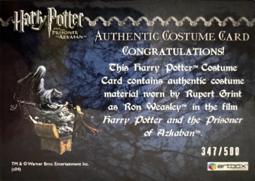 Ron Weasley's Black Cloak - Back