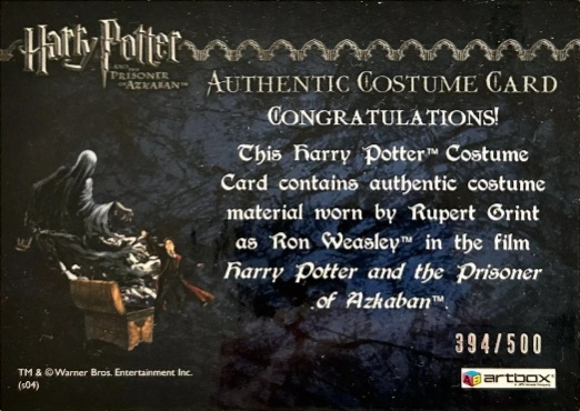 Ron Weasley's Black Cloak - Back