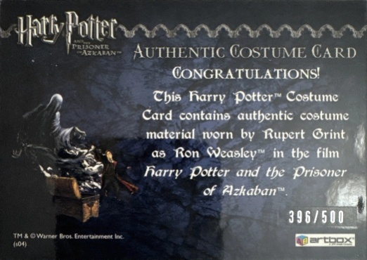 Ron Weasley's Black Cloak - Back