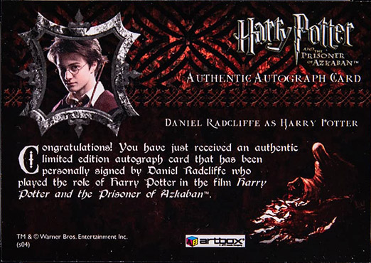 Daniel Radcliffe as Harry Potter - Back