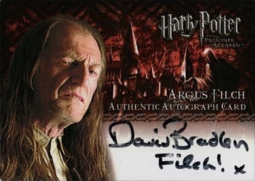 David Bradley as Argus Filch - Front
