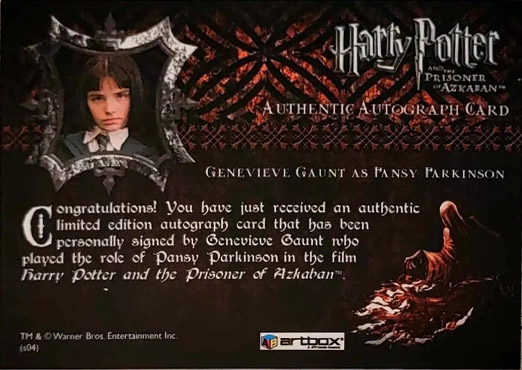 Genevieve Gaunt as Pansy Parkinson - Back