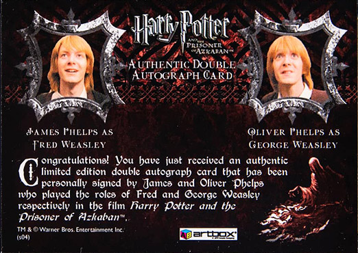 James Phelps  Oliver Phelps - Back