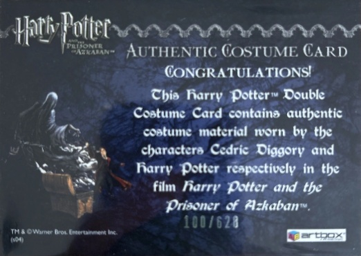 Cedric Diggory  Harry Potter Quidditch Robes - Back