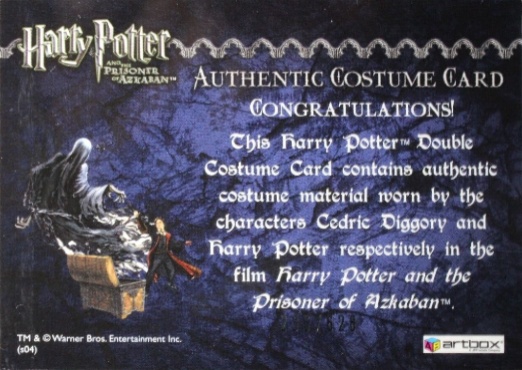 Cedric Diggory  Harry Potter Quidditch Robes - Back