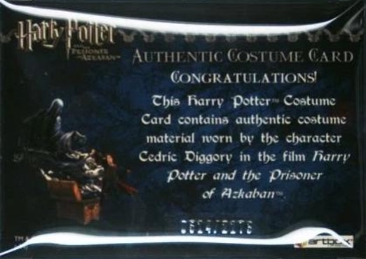 Cedric Diggory's Quidditch Robe - Back