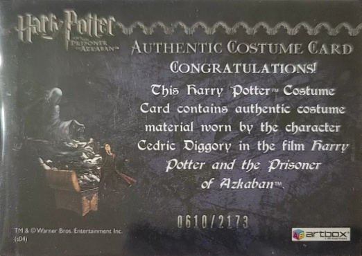 Cedric Diggory's Quidditch Robe - Back