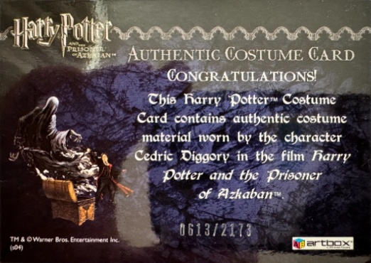 Cedric Diggory's Quidditch Robe - Back