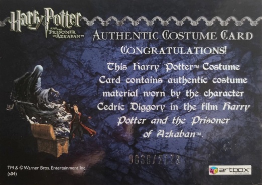 Cedric Diggory's Quidditch Robe - Back