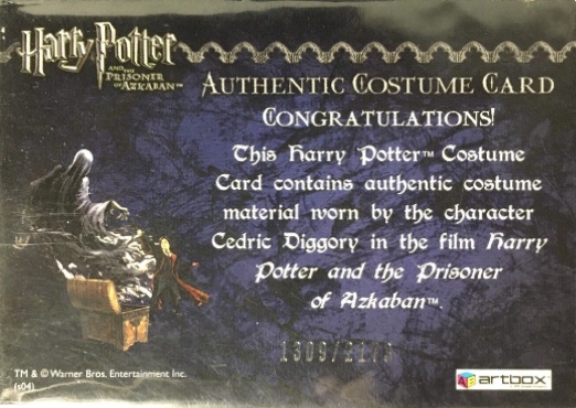 Cedric Diggory's Quidditch Robe - Back