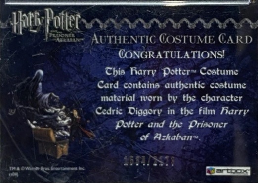 Cedric Diggory's Quidditch Robe - Back