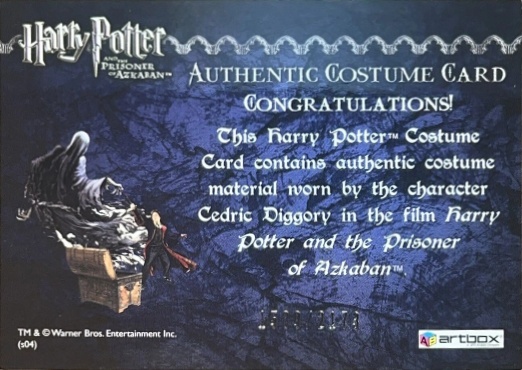 Cedric Diggory's Quidditch Robe - Back