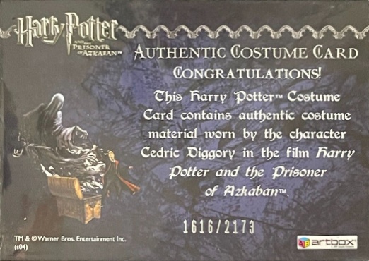 Cedric Diggory's Quidditch Robe - Back