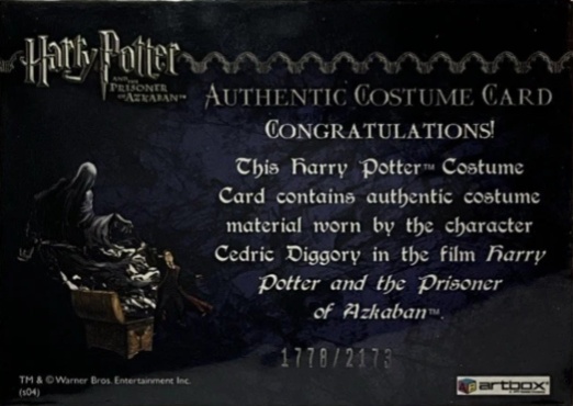 Cedric Diggory's Quidditch Robe - Back