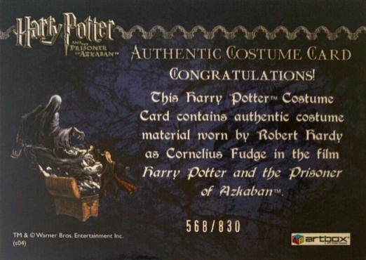 Cornelius Fudge's Coat - Back