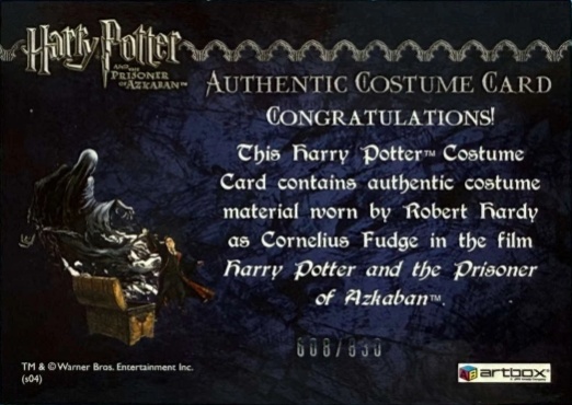 Cornelius Fudge's Coat - Back