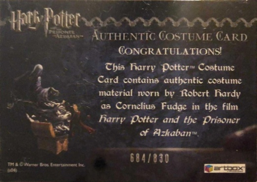 Cornelius Fudge's Coat - Back