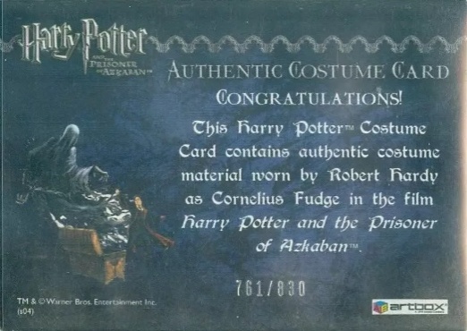 Cornelius Fudge's Coat - Back