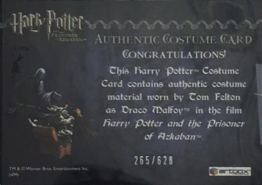Draco Malfoy's Black Robe - Back